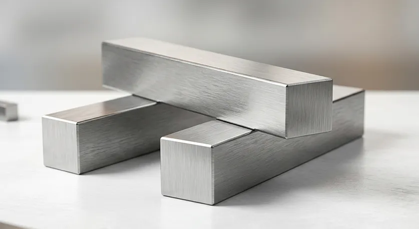 High-quality ASTM A276 AISI Stainless Steel 304L Square Bars manufactured by Steel House India.
